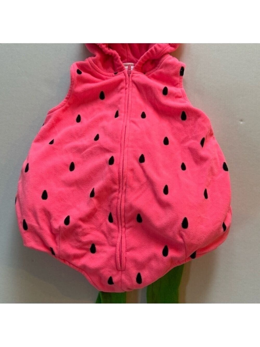 Carter's Pink and Green Bodysuit with Hood - Picture 6 of 11